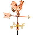 Good Directions Good Directions Rooster Garden Weathervane, Polished Copper w/Roof Mount 802PR